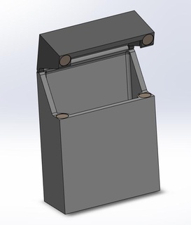 cigarrillo caja magnético cierre casa 3d print model - Mito3D