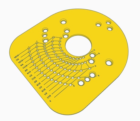 círculo guia mergulho roteadores 2 to 6 polegadas 3d modelos baixar crialidade nuvem maquinaria equipamento 3d print model - Mito3D
