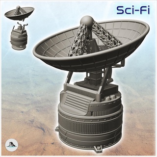 circular antenna - terrain scifi science fiction sf Others 3d print model - Mito3D