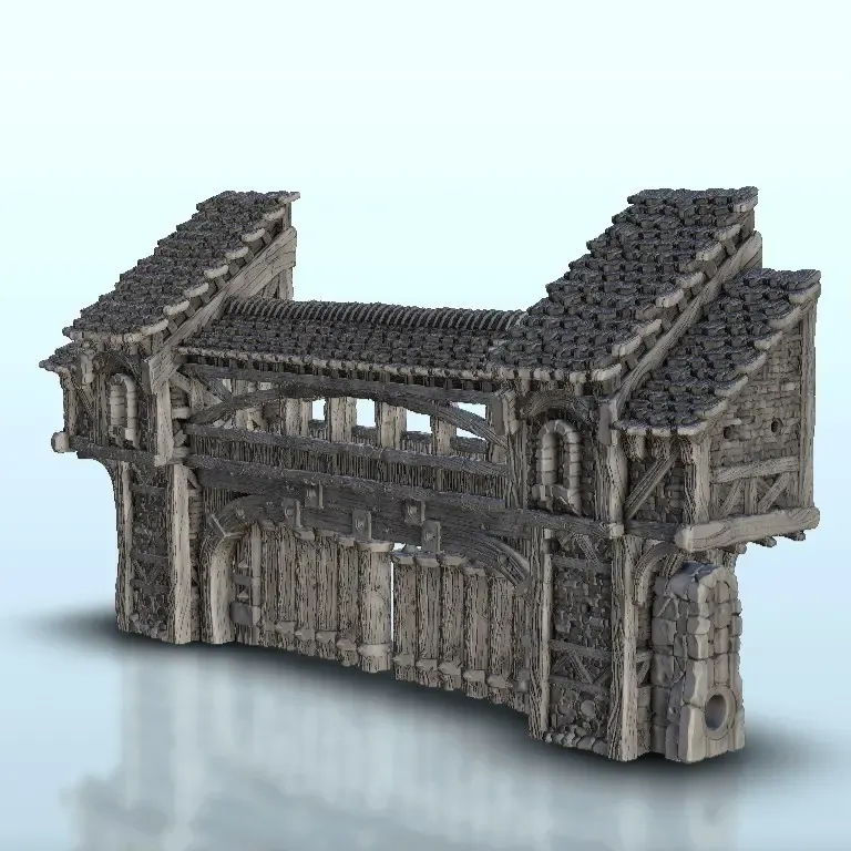 ciudad portón miniaturas martillo guerra mini rpg paisaje mesa 3d modelos descargar crealidad nube 3D print model - Mito3D