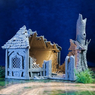 ciudad tarok arruinado alquimista casa rpg terreno 3d print model - Mito3D