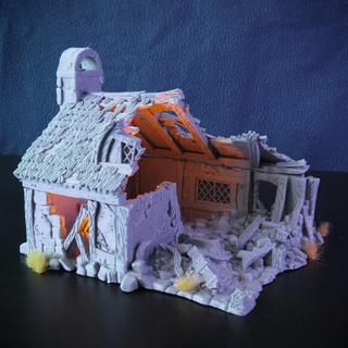 ciudad tarok arruinado cabaña rpg terreno 3d print model - Mito3D