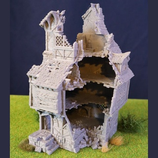 città tarocco rovinato medievale rpg terreno 3d print model - Mito3D