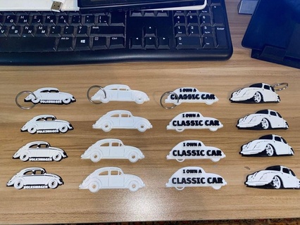 classic car & vw beetle keychains Others 3d print model - Mito3D