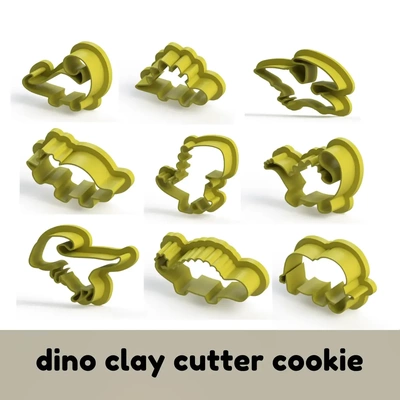 clay cutter cookie dino 3d modeller indir creality bulut 3d print model - Mito3D