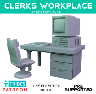 clerks workplace Board Game 3d print model - Mito3D