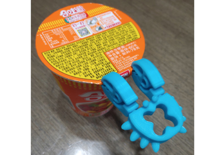 agrafe Crabe instant nouille nourriture 3d print model - Mito3D