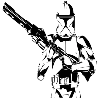 clone trooper stencil 3d models download creality cloud 3d print model - Mito3D