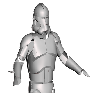 soldado clon armadura casco estrella guerras 3d print model - Mito3D