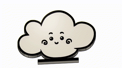 nube ligero Encendiendo 3d print model - Mito3D