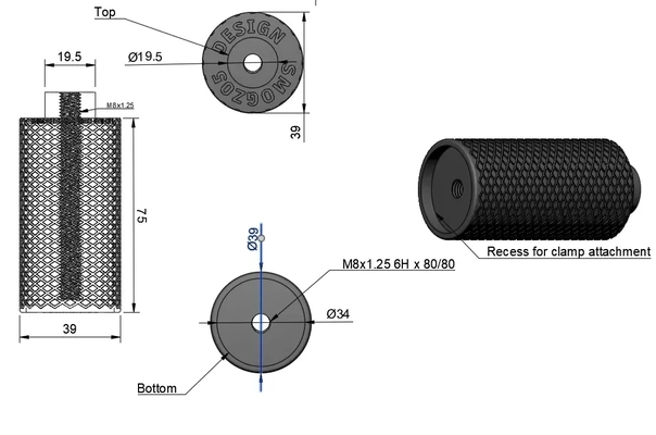 cnc kelepçe m8 farklı ek 3d modeller indir creality bulut 3d print model - Mito3D