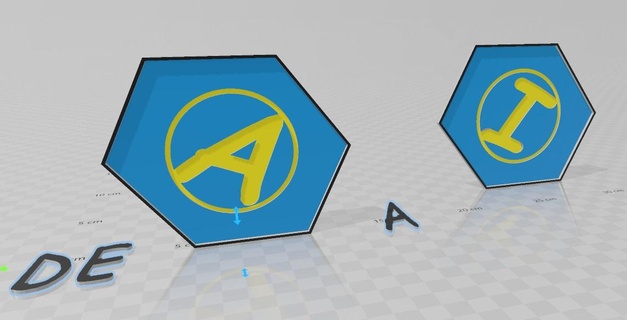 portavasos letra alfabeto herramientas 3d print model - Mito3D
