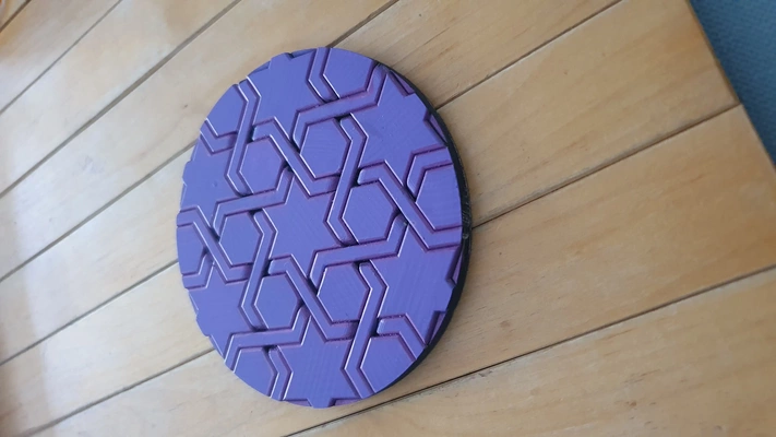 coaster seldjoukide style v1 3d modèles télécharger créalité nuage 3d print model - Mito3D