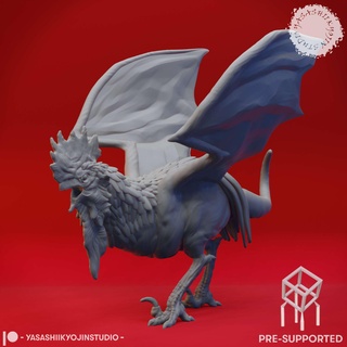 cockatrice - tabletop miniature pre-supported Characters 3d print model - Mito3D