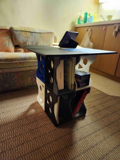 cafe mesa esquina estante libros modular diseño 3d modelos descargar crealidad nube mueble 3d print model - Mito3D