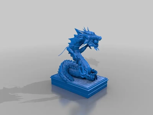 spule drachen statue terrain 3d modelle download realität wolke 3d print model - Mito3D