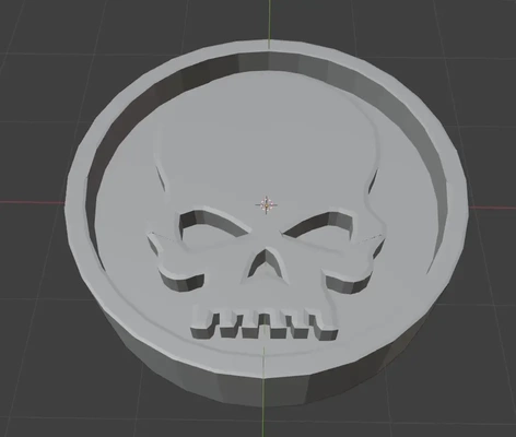 coin skull 3d models download creality cloud 3d print model - Mito3D