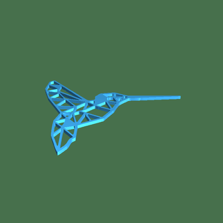 colibri vôo animais 3d print model - Mito3D