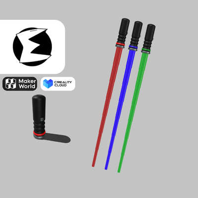 collapsible lightsaber fully 3d printable models download creality cloud 3d print model - Mito3D