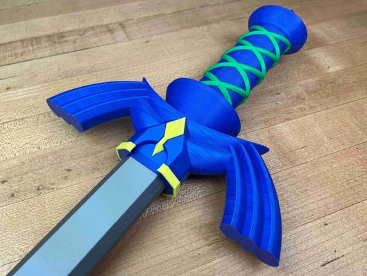 collapsing master sword multi-color 3d models download creality cloud toy knifes 3d print model - Mito3D