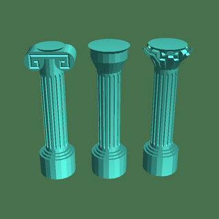 Säulen historisch Gebäude 3d print model - Mito3D