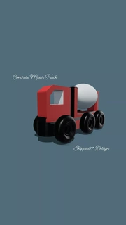concrete mixer truck 33 Toys & Games 3d print model - Mito3D