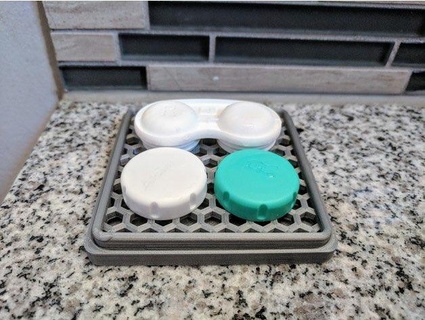 contato lente caso bainha secagem bandeja casa 3d print model - Mito3D