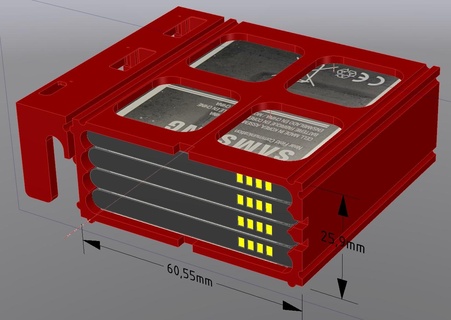 recipiente caixa suporte 4xli ion eb bg530bbe b600be aparelhos eletrônicos 3d print model - Mito3D
