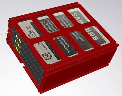 konteyner Kutu Kulp destek 4xli ion samsung onlara eb l1g6llu gadget'lar elektronik 3d print model - Mito3D