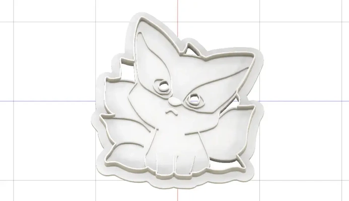 plätzchen cutter chibi kurama schwänze naruto 3d modelle download realität wolke 3d print model - Mito3D