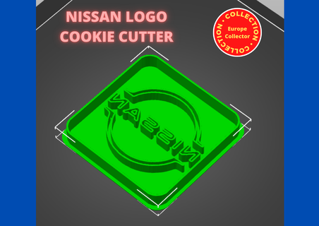cookie cutter nissan logo Foods 3d print model - Mito3D