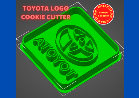 biscoito cortador Toyota logotipo alimentos 3d print model - Mito3D
