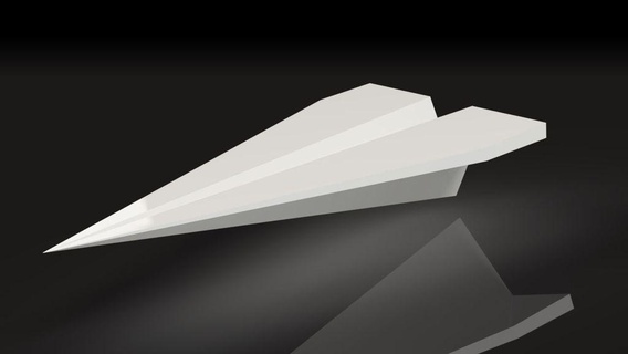 frio papel avión escritorio negocio tarjeta soporte 3d print model - Mito3D