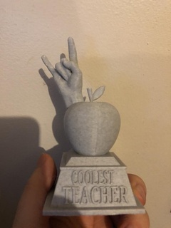coolest teacher award Home Decor 3d print model - Mito3D