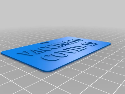 covid 19 vacunado insignia 3d modelos descargar crealidad nube 3d print model - Mito3D