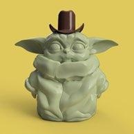 Cowboy Yoda Zeichen 3d print model - Mito3D