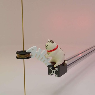 creality ender 3 filamento guida gatto design macchinari attrezzature 3d print model - Mito3D