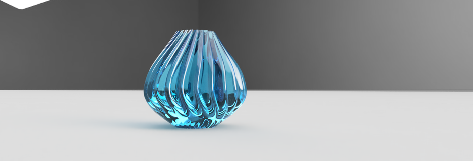 cristal florero hogar casa decoración 3d print model - Mito3D