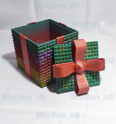 crochê natal presente caixa multipartes 3d modelos baixar crialidade nuvem casa decoração 3d print model - Mito3D