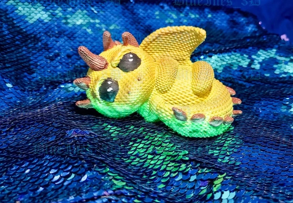 crochê tricotado bebê kawaii dragão 3d modelos baixar crialidade nuvem 3d print model - Mito3D