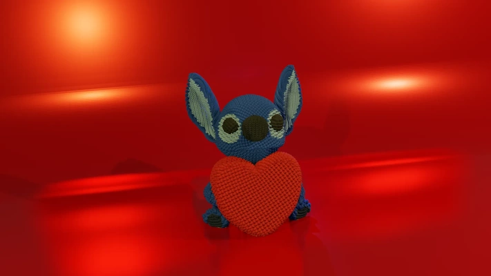 crochet stitch heart 3d models download creality cloud fictional characters 3d print model - Mito3D