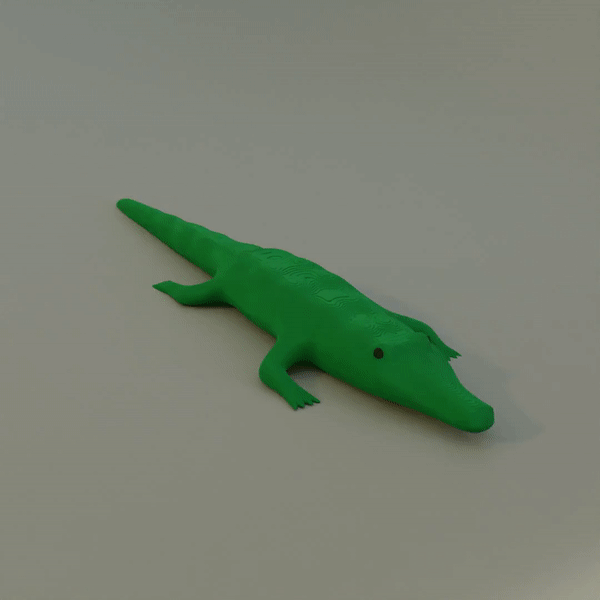 coccodrillo rettiliano 3D print model - Mito3D