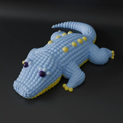 krokodil of kugeln 3d modelle download realität wolke 3d print model - Mito3D