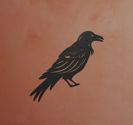 crow wall art 3d models download creality cloud 3d print model - Mito3D