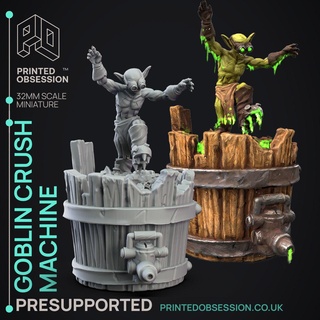 crusher - goblin potion brewers presupported 32mm scale Characters 3d print model - Mito3D