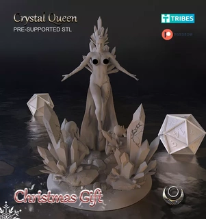 crystal queen Women 3d print model - Mito3D