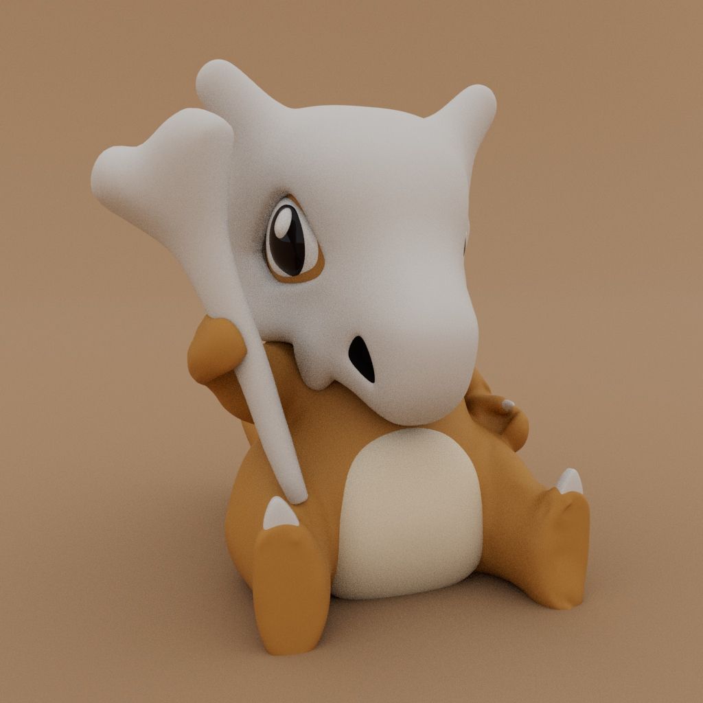 cubone - pokemon 3d models download creality cloud fictional characters 3D print model - Mito3D