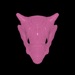 cubone cráneo artístico plano esculturas cultural reliquias 3d print model - Mito3D