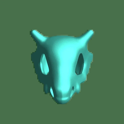 cubone cranio portachiavi 3d modelli scarica creality nube 3d print model - Mito3D