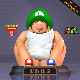 sarılma bebek Luigi çocuklar 3d print model - Mito3D